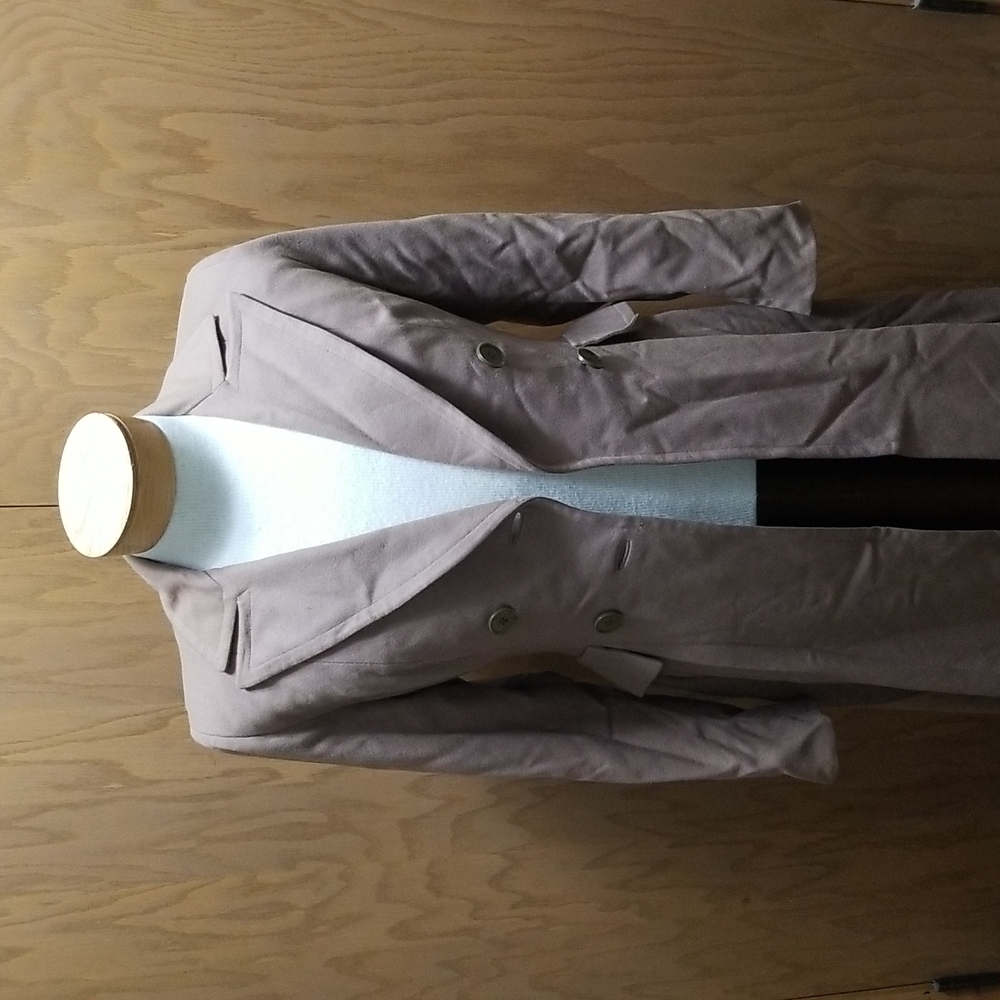 VTG 1940s 1950s Womens Double-Breasted Overcoat Princess Flare Coat Trenchcoat M